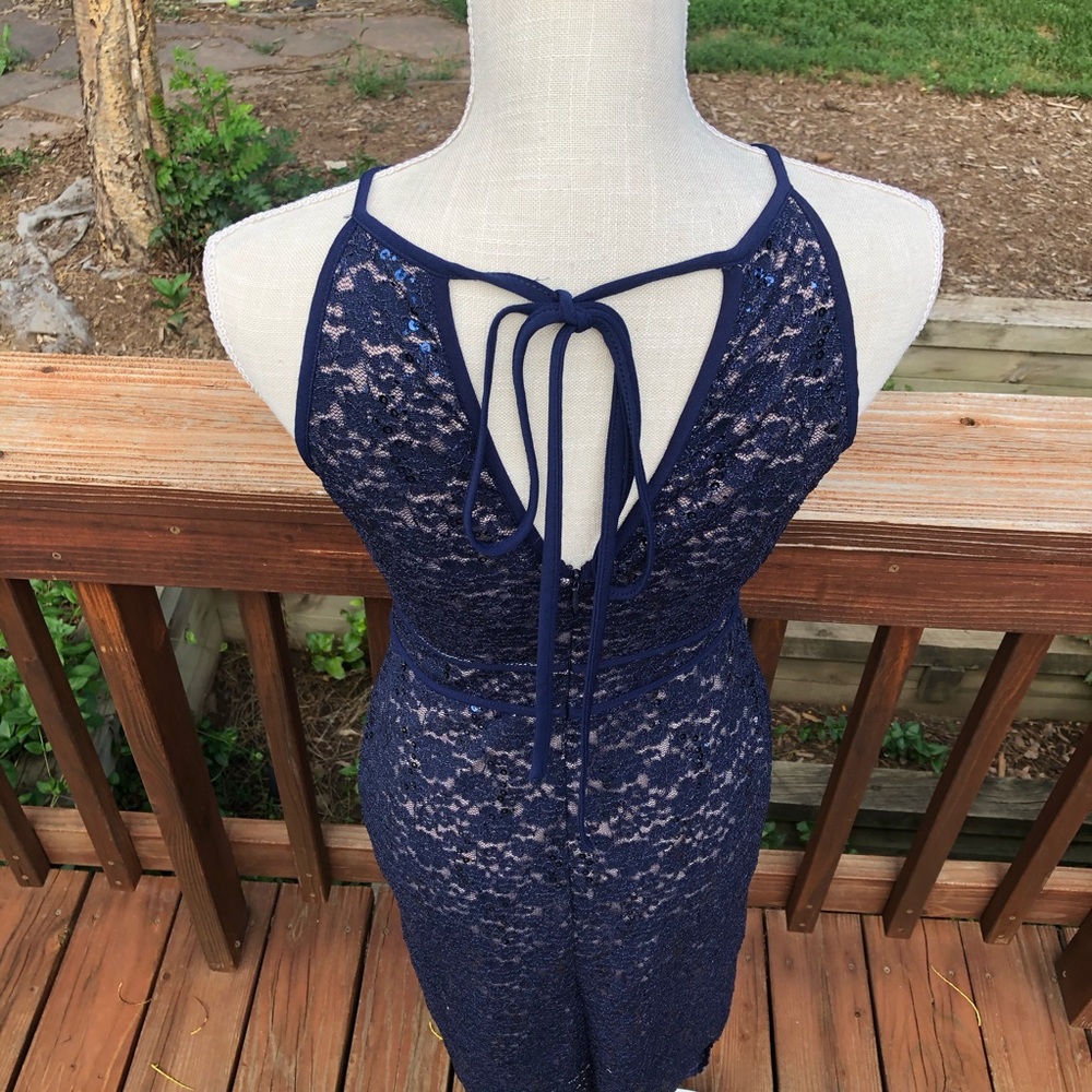 DB Established 1962 Blue Sequin Lace MIDI Dress, 4 - Picture 5 of 11